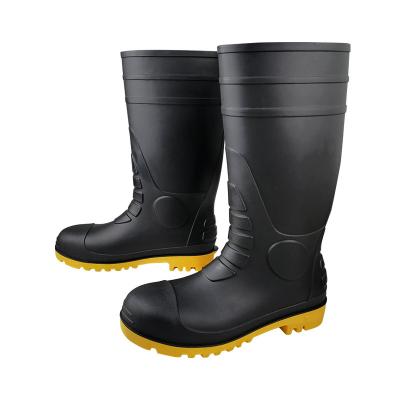 China Steel toe+steel flat work boots wholesale boots with steel toe man and steel plate and women safety rain for sale