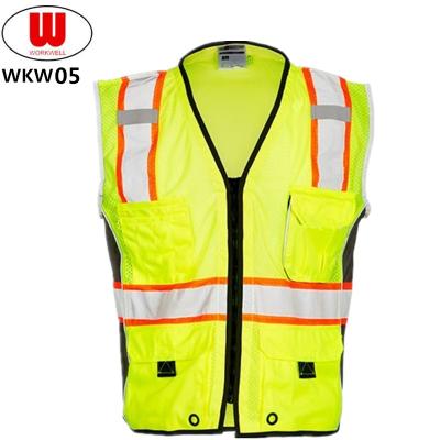 China SIZE ANSI Class 2 Heavy Duty Surveyor Vest Large Safety Vests for sale