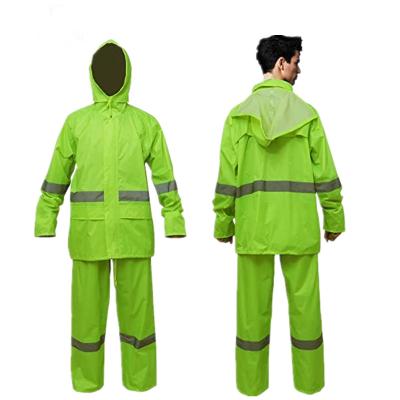 China Single Person Waterproof Clothing High Visibility Reflective Protective Rain Cover for sale