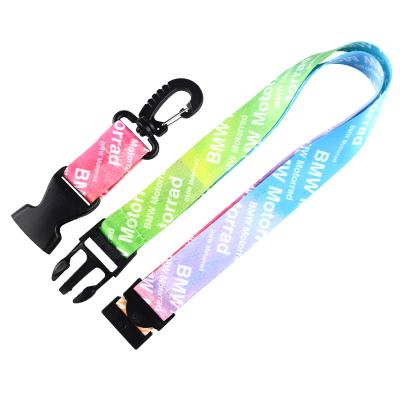 China Promotional Gift 2.5cm Lanyard Polyester Ribbon Lanyard Wide Thermal Transfer Technology Gift Lanyard for sale