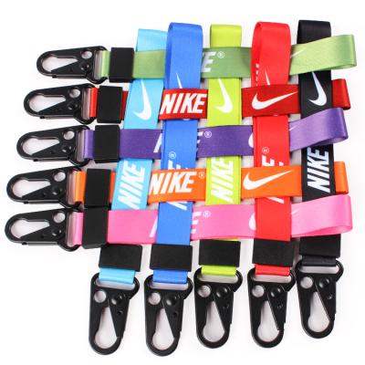 China Factory direct sale polyester customize printing lanyard with logo short cuff fashion multifunctional main lanyard for sale