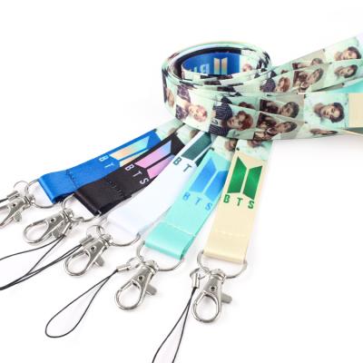 China Polyester durable custom lanyard with metal button printing animation icon LOGO high quality manufacturers wholesale prices for sale