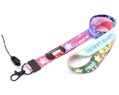 China Durable Cell Phone Strap Lanyard Polyester Ribbon Lanyard With Lobster Hook Lanyard With Logo Custom for sale