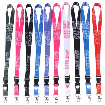 China Gift Giving Math All Polyester LOVE ROSE Lanyard Thermal Transfer Logo Multiple Colors Lanyard Optional for sale