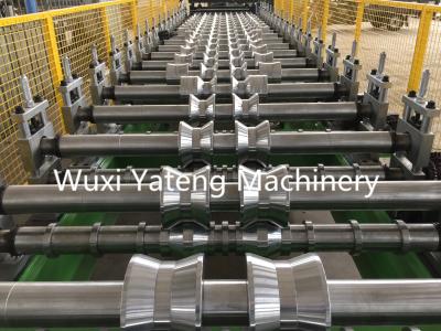 China Steel Materials Corrugated Roll Forming Machine Chain Drive Hydraulic Cutting Style for sale