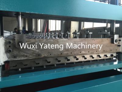 China Color Sheet Aluminium Roll Forming Machine , Metal Forming Machinery With 7ton Hydraulic De - Coiler for sale