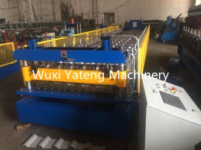 China Fast Speed Roof Panel Roll Forming Machine , PLC Control System Corrugated Sheet Making Machine for sale