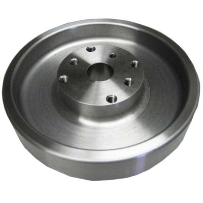 China Small Batch Industrial CNC Machining Small Billet Steel Flywheel With Angled Ports Steel OEM Manufacturing for sale