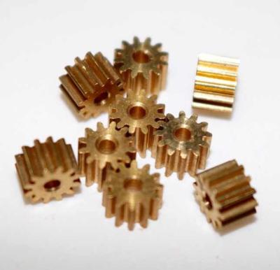 China Small Industrial Motor Brass Gear / Micro Bronze Spur Gear Bore 4mm 10 Tooth 20 Tooth for sale