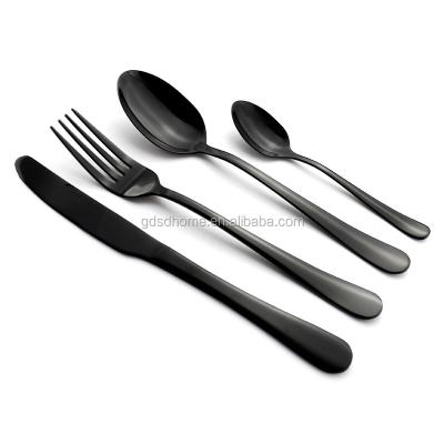 China Viable High Quality Amazon Mirror Polish Stainless Steel Metal Flatware Christmas Cutlery Set Hot Amazon Tending 2021 for sale