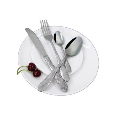 China High Quality Silver Amazon Viable Hit Knife and Fork Set Stainless Steel Restaurant Wedding Flatware Set for sale