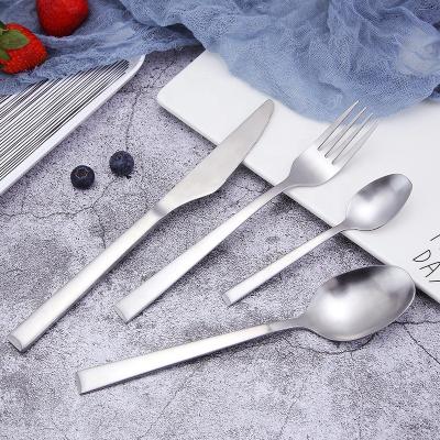 China Sustainable Premium Wedding Elegant Cutlery Set Silver Knife Spoons And Forks Set Stainless Steel Flatware Set Tender Products On Amazon for sale