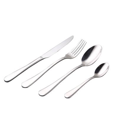 China Wholesale price viable hot 18/0 stainless steel cutlery set mirror polish restaurant cutlery set for sale