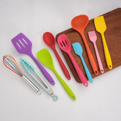 China Sustainable wolesale high quality multicolor eco-friendly silicone cooking korean kitchen utensils for home restaurant for sale