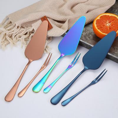 China Viable Wholesale Bulk Stainless Steel Royal Luxury Wedding Cake Cutter Cake Knife With Fork for sale