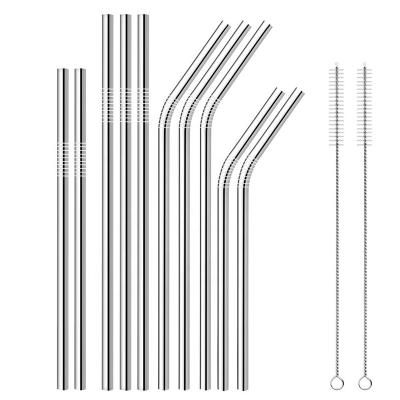 China Low MOQ 18/10 Straw High Quality Cool Drinking Straw Reusable For Bar Restaurant Hotel Sustainable Drinking Stainless Steel for sale