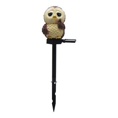 China Europe Garden Decoration Solar Light Outdoor Resin Like Solar LED Owl Light With Battery Suitable For Garden Lawn Yard for sale