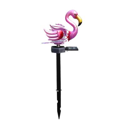 China Europe Solar Garden Light Outdoor Decoration Wrought Iron Flamingo LED Solar Light with Battery Suitable for Garden Lawn Yard for sale