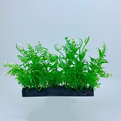 China OEM factory design simulation plant plastic material 12cm aquarium ornament reef aquarium supplies for sale