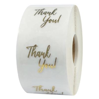 China Waterproof Custom Printed Roll Thank You Adhesive Paper Sticker To Support My Small Business Around 500 Pcs Label Stickers for sale