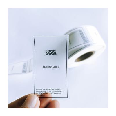 China Matte Clear Packaging Labels Vinyl Logo Printing Transparent Self Adhesive Waterproof Rolls for sale