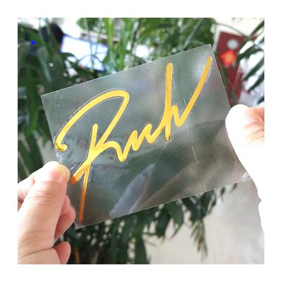 China Durable Good Quality Self Adhesive Gold Foil Customized Printing Transparent Stamping Stickers for sale