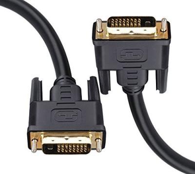 China COMPUTER DVI Male To DVI Male 24+1 Connectors Cable Gold Plated Computer Monitor Audio Video Cable TV for sale