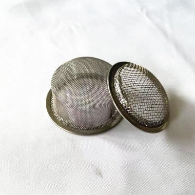 China Plain 316 stainless steel 60 mm 40 60 mesh stainless steel round metal can with air silicone rubber edge mesh filter cap for sale