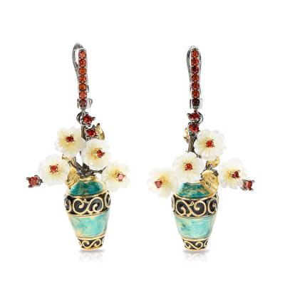 China New Fashion Jewelry Vintage Costume Jewelry Ladies Natural Silver Earrings Women Jewelry for sale