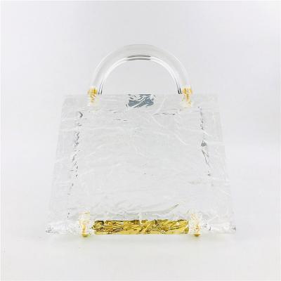 China Wholesale Clear Fashion Crystal Party Clutch Purse Acrylic For Women Wedding Transparent Evening Clutch Purse For Ladies for sale