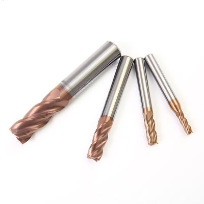 China High Performance P.M. Series Four-Edge Flat Straight Shank General Processing Solid Carbide End Mills for sale