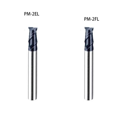 China General Processing Solid Carbide End Mills Long Carbide High Performance P.M. Series Two-Edge Flat Straight Shank Blade for sale