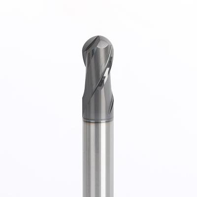 China Finish Machining HYJM HM-2B Double Edge Ball Combo Milling Glass Hard Steel Cutter With Straight Shank for sale