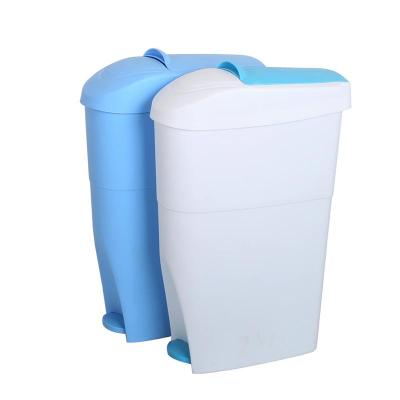 China Plastic Lady 19l Large Sanitary Rectangular Hotel Stored Recycle Garbage Waste Bin Trash Pedal for sale