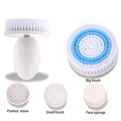 China Anti-Puffiness Long Massage Brush Silicone Face Remover Waterproof Electric Facial Cleansing Brush for sale