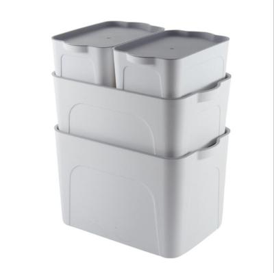 China Sustainable Universal Bathroom Storage Boxes Storage Bins Plastic Organizer for sale