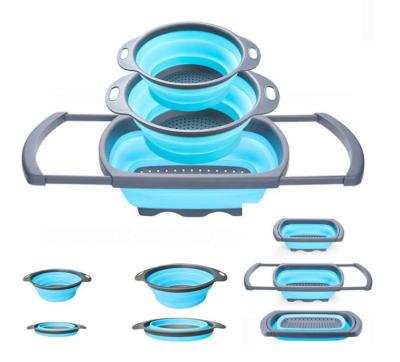 China Good Durable Handles Silicone Kitchen Sink Strainer Kitchen Sink Drain Dishwasher Safe for sale