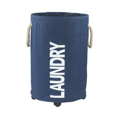 China Durable Good Quality Waterproof Drawstring Wash Bucket Foldable Laundry Basket for sale