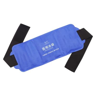 China Custom Reusable Pain Relief Bag Heat Therapy First Aid Wrap Hot Cold Ice Gel Wrap With Straps for sale