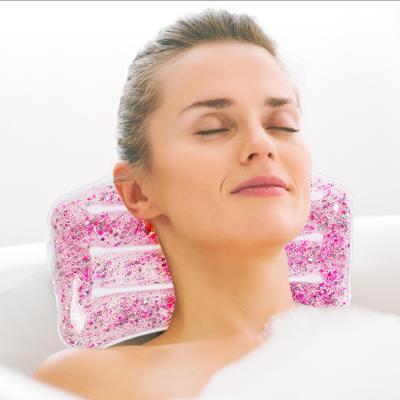 China Sustainable Cooling Gel Comfort Support Bath Pillow For Neck Pain for sale