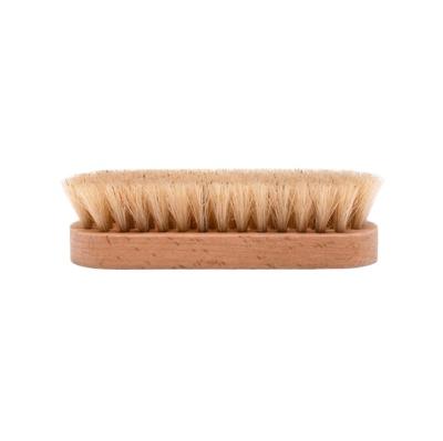 China LOW MOQ Wooden Cushion Wooden Sneaker Shoe Cleaning Brush From Factory Wholesale Pig Hair for sale