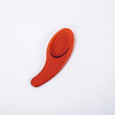 China Custom color and logo factory sale hot luxury cosmetic packaging small plastic cream spoon red eye administers beauty eye patch plastic spoon scoop for sale