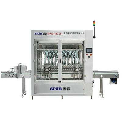 China Customized 20 Heads Servo Motor Tomato Sauce Beverage Filling Machine Fully Automatic for sale