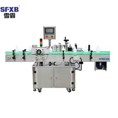 China Hot Selling Beverage SFXB Full Automatic Small Round Bottle Manual Double Side Labeling Machine for sale