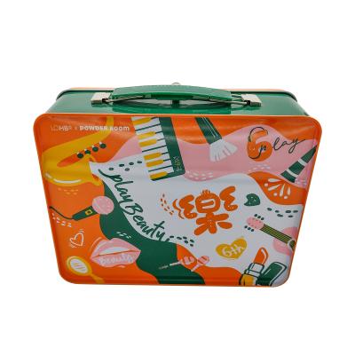 China Cool Piggy Bank Rectangle Printed Colorful Lunch Tin Metal Box for sale