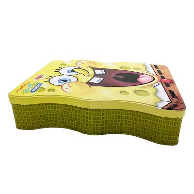 China Customized Big Size Gift Logo Sponge Shape Tin Box For Cookie Baby Kids Gift for sale