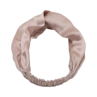 China Chinese Style 16momme Large Silk Elastic Hair Band Multicolor 100% Pure Silk Loops for sale