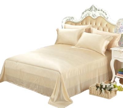 China New Design Luxury Silk Bedding Set High End Hot-selling Disposable Silk Satin Bedding Set For Ladies for sale