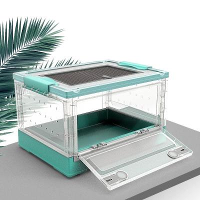 China New Arrival Mini Foldable Reptile Greenhouse Breathable With Screen Ventilation Reptile Feeding Box For Spider Lizard for sale