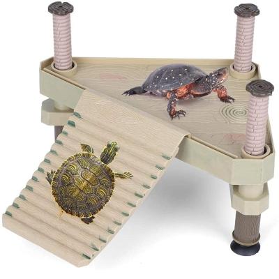 China Viable Reptile Basking Platform Turtle Sunbathe Pier Reptile Climbing Ramp Hammock Aquarium Sunbathe Props for sale